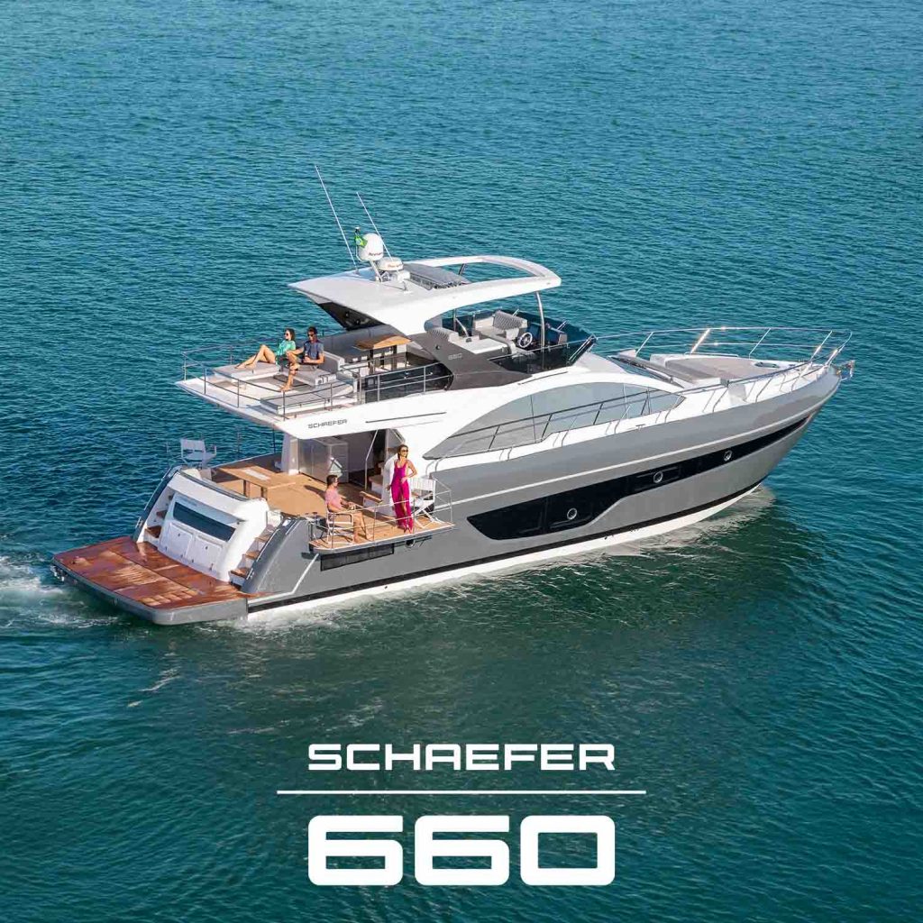 Indulge in opulence, advanced tech, and eco-conscious engineering aboard the Schaefer Yachts 660. Elevate your yachting experience to new heights.